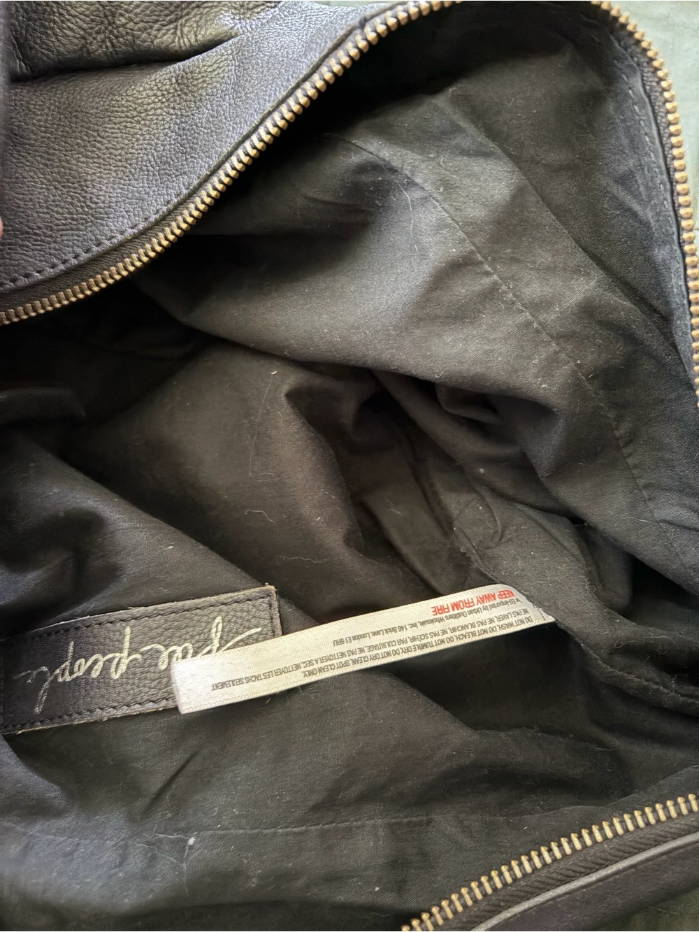 Free People Lilith Black Leather Sling/Shoulder Bag with vintage silver Hardware - Picture 5 of 13